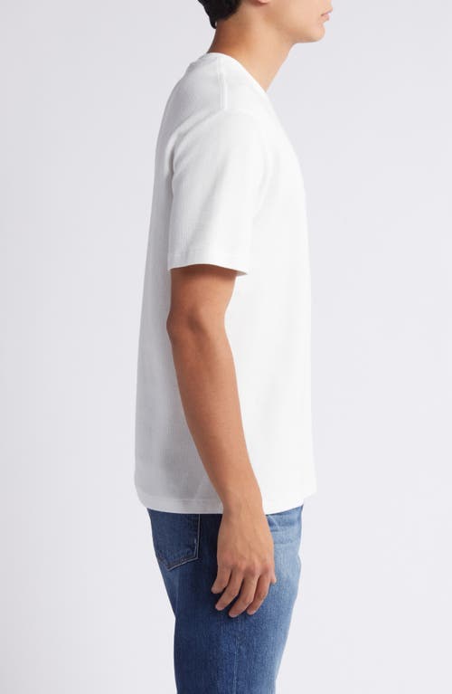 Shop Frame Solid Jacquard Cotton T-shirt In Off White