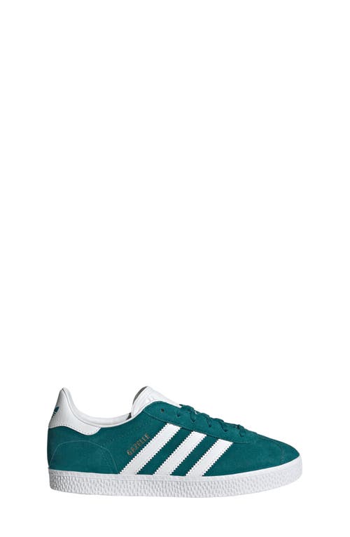 Shop Adidas Originals Adidas Kids' Gazelle Low Top Sneaker In Teal/white/gold Metallic