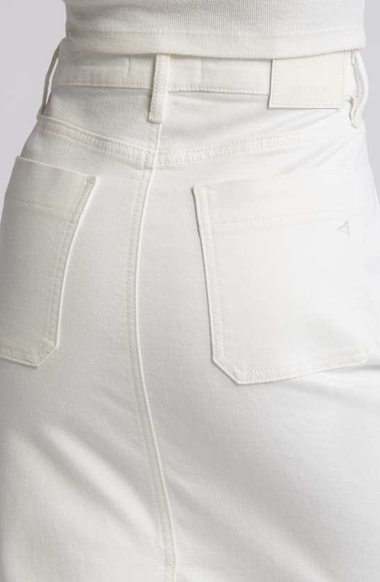 Hidden Jeans Raw Hem Denim Skirt In Pearl
