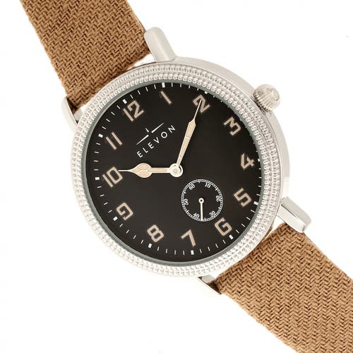 Elevon Northrop Wool-overlaid Leather-band Watch In Tan/black