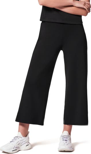Spanx Stretch Twill Wide Leg Crop Pants In Almond At Nordstrom Rack in  Natural