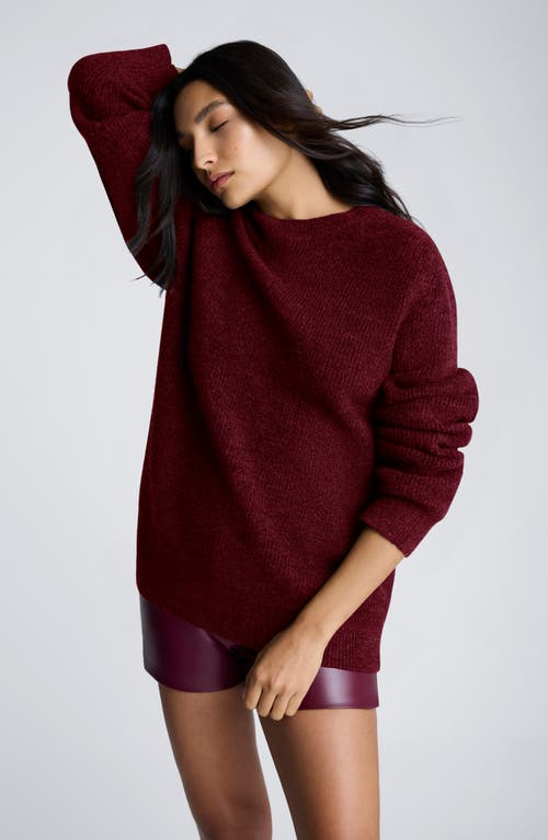 Kenneth Cole Oversize Chenille Sweater In Wineberry