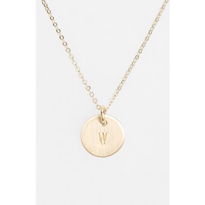 Nashelle 14K-Gold Fill Initial Mini Circle Necklace