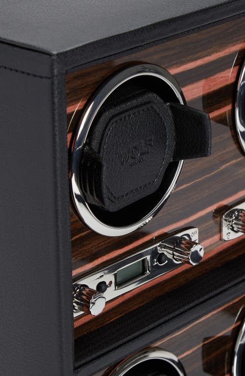 Wolf Roadster 6-watch Winder & Case In Black