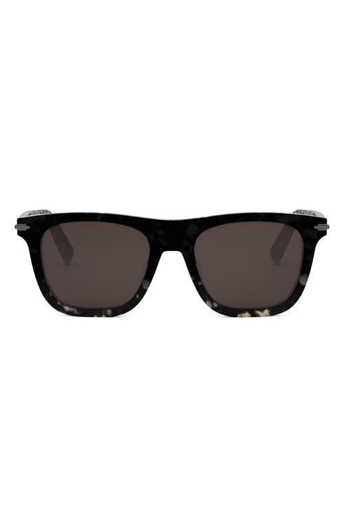 Shop Dior 'blacksuit S13i 53mm Square Sunglasses In Havana/other/brown