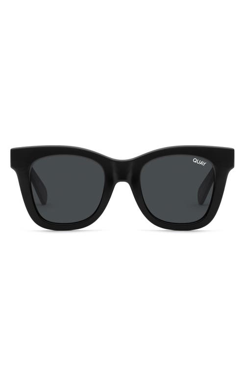 After Hours 57mm Polarized Square Sunglasses in Black/Smoke Polarized
