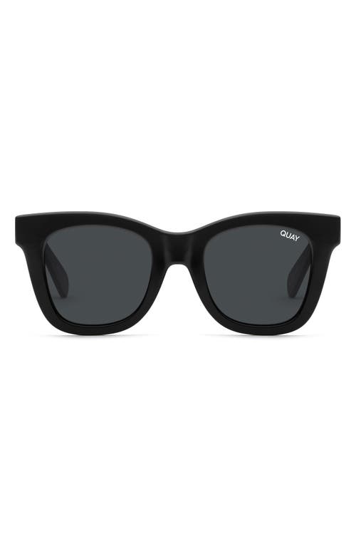 Shop Quay After Hours 51mm Polarized Square Sunglasses In Black/smoke Polarized