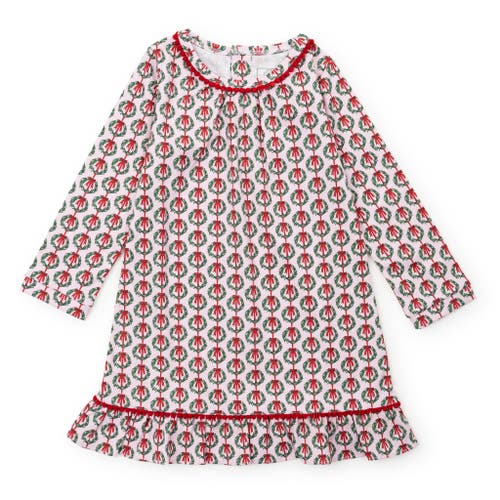 Shop Lila And Hayes Carlin Girls' Dress In Pink Wreaths