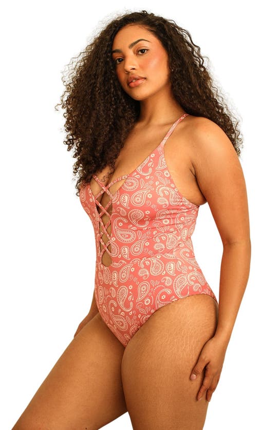 Dippin Daisys Bliss One Piece In Pink Paisley