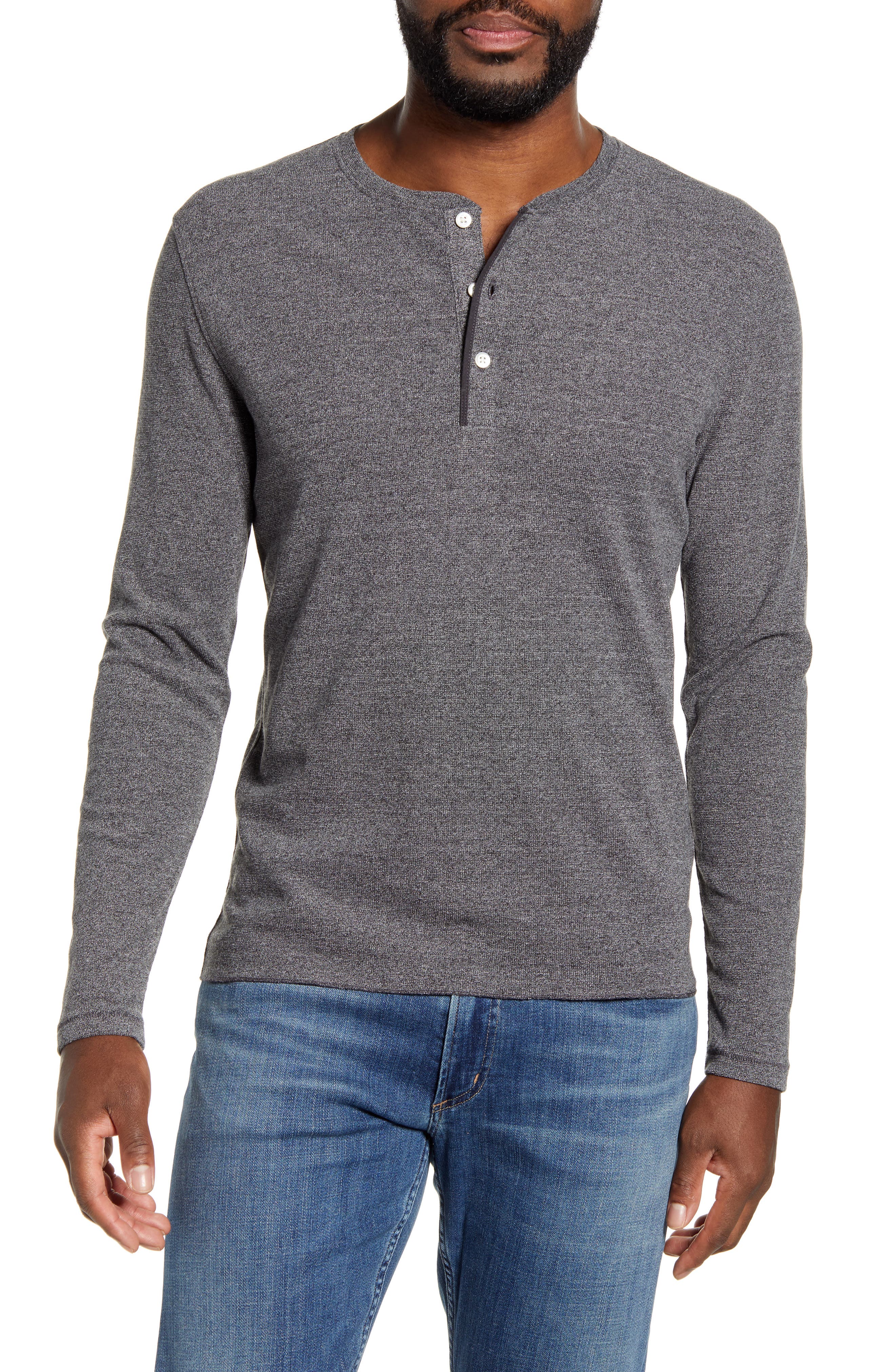 Billy Reid Slim Fit Waffle Knit Henley Nordstrom
