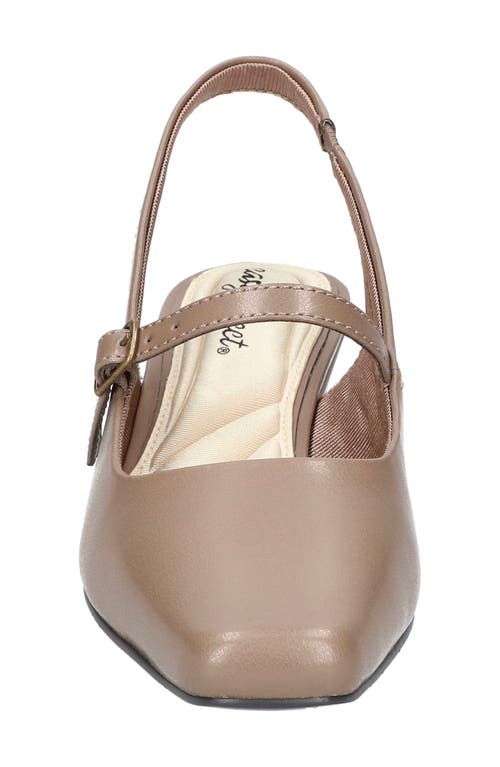 Easy Street Cameo Slingback Mary Jane Pump In Taupe