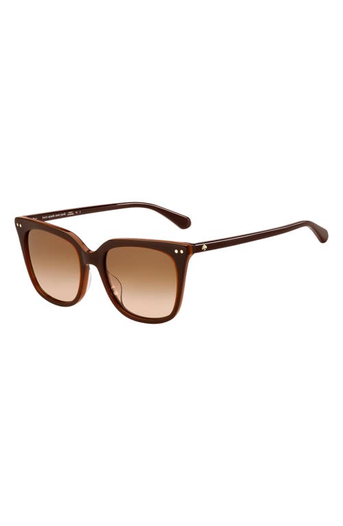 Shop Kate Spade New York Giana 54mm Gradient Cat Eye Sunglasses In Brown/brown Gradient