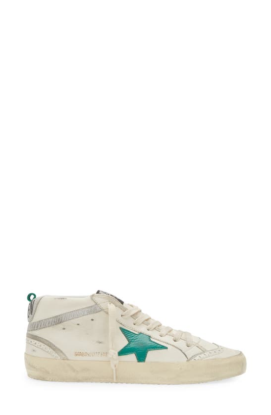 Golden Goose Midstar Sneaker In White/ Green