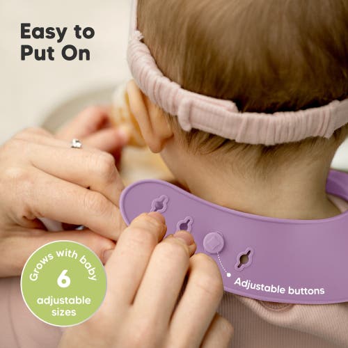 Keababies Prep Silicone Bibs In Amethyst