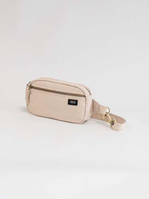 Terra Thread Organic Cotton Sling Belt Bag In Sand Dune