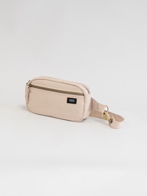 Shop Terra Thread Organic Cotton Sling Belt Bag In Sand Dune