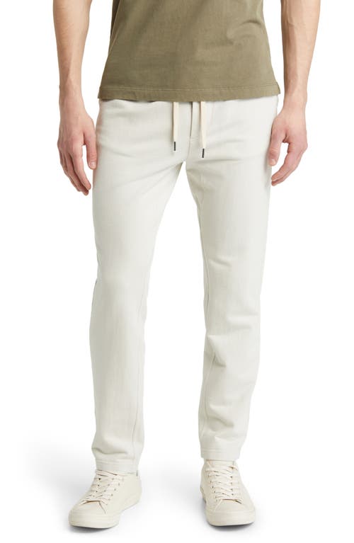 Brushed Loopback Trousers in Natural
