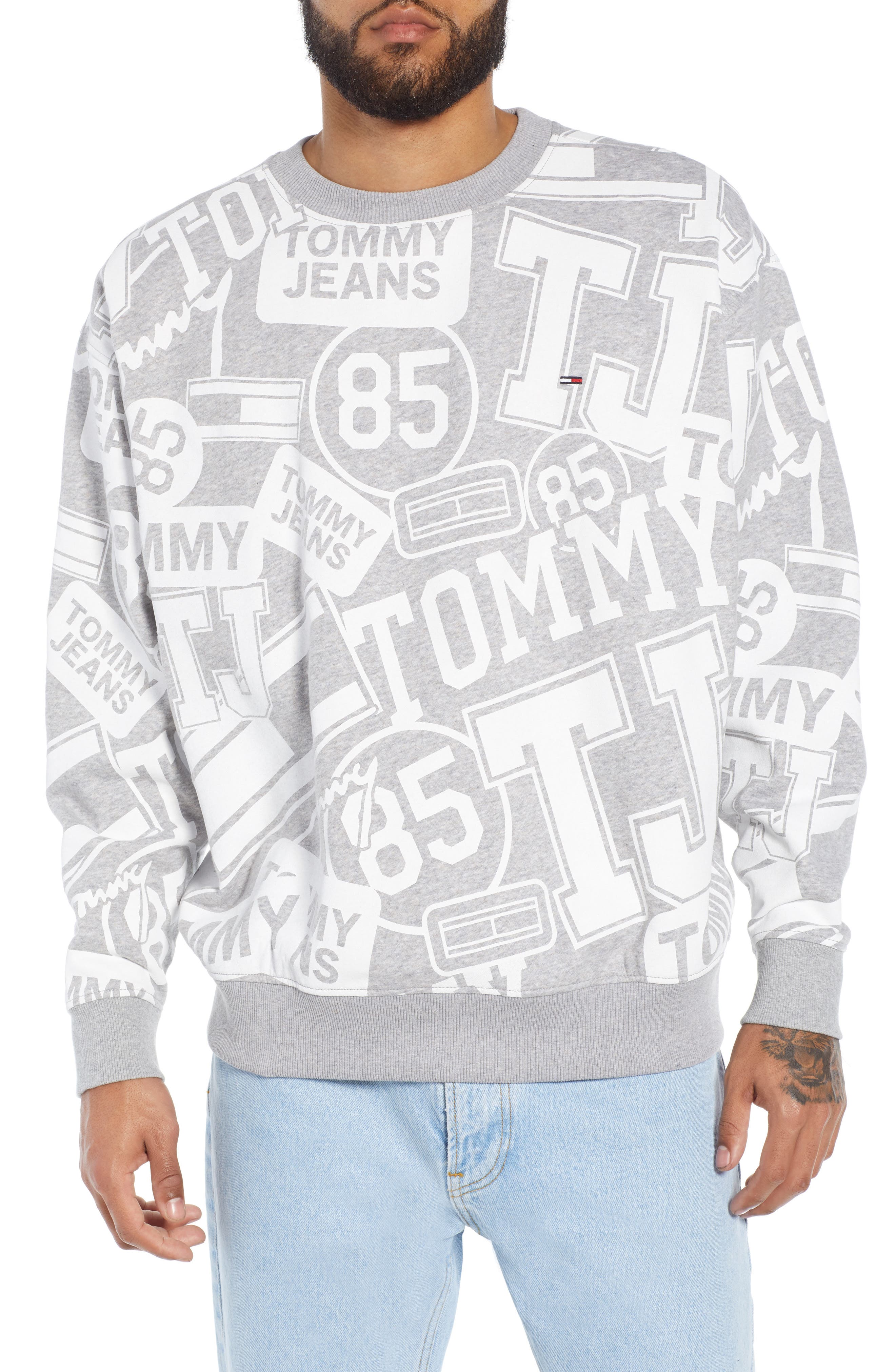 tommy jeans logo print sweatshirt