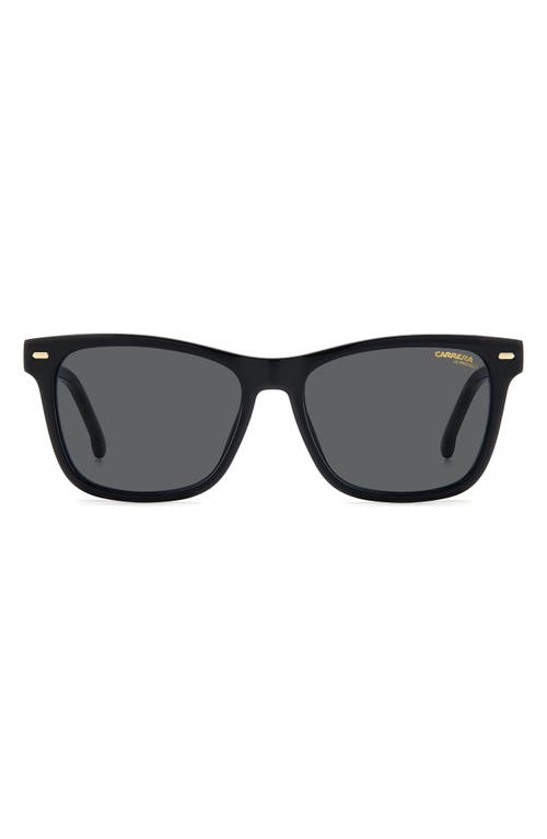 54mm Gradient Rectangular Sunglasses in Black/Grey