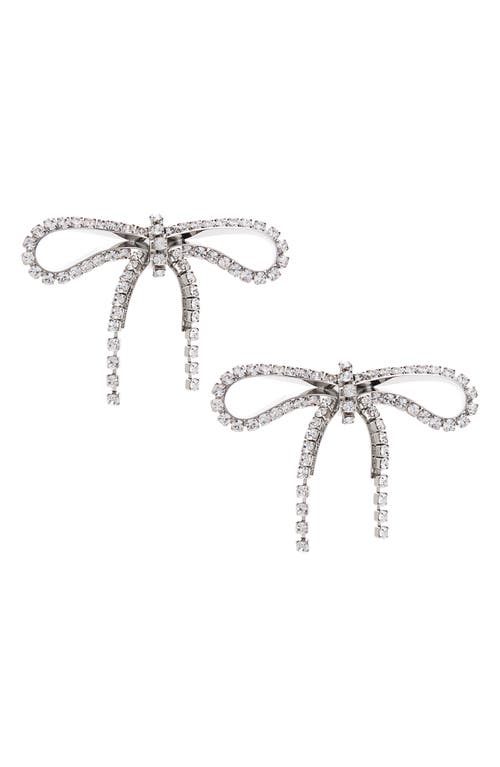 Balenciaga Ohrringe Mit Kristallen In Silver/crystal