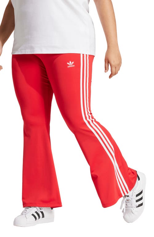 Shop Adidas Originals Adidas Adicolor Flare Leggings In Better Scarlet