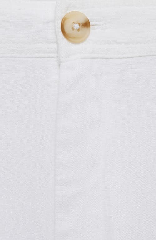 Mango Linen Pants In White