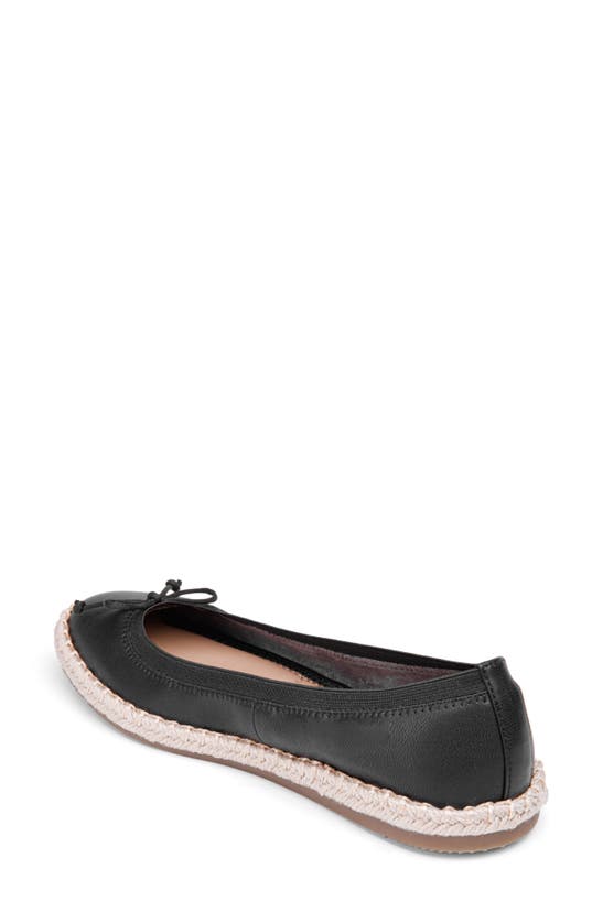 Shop Me Too Kinsley Espadrille Ballet Flat In Black Smooth