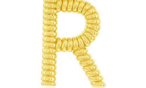 Simona Croissant Initial Pendant Necklace In Gold- R