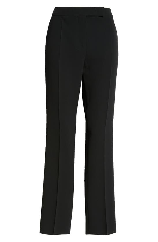 Shop Max Mara Idoneo Straight Leg Ankle Trousers In Black