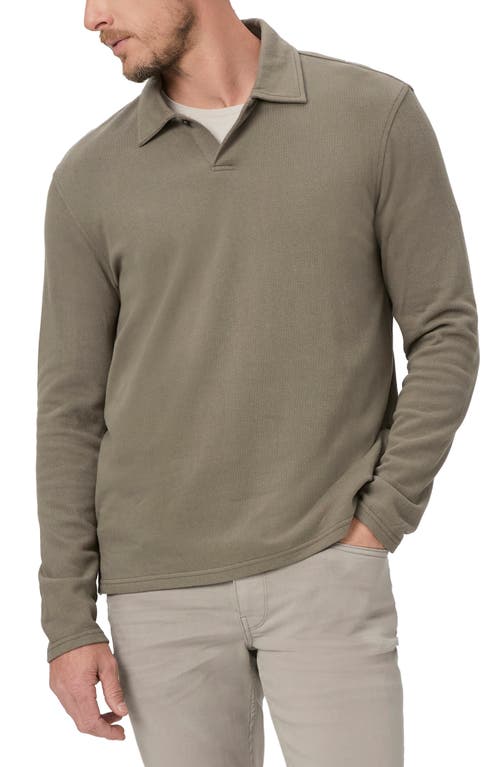 Shop Paige Hammond Long Sleeve Polo In Cedar Forest