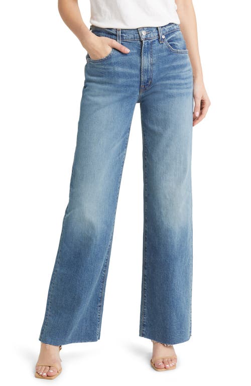 EDWIN Marli High Waist Raw Hem Wide Leg Organic Cotton Jeans in Nostalgia