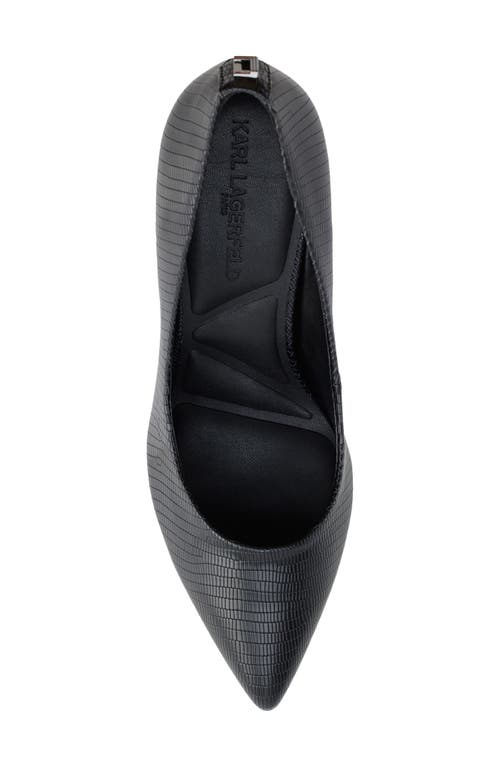 Shop Karl Lagerfeld Paris Royale Pointed Toe Pump In Black