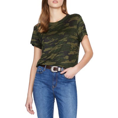 Sanctuary The Perfect Camo Linen Tee, Green