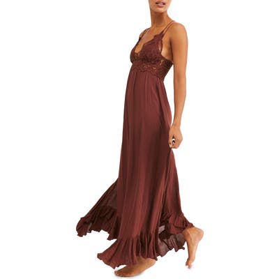 Free People Adella Maxi Slipdress, Brown