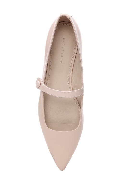 Shop Sanctuary Clamour Pointed Toe Flat In Coconut Creme