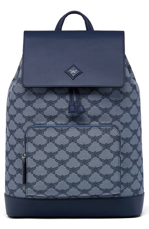 MCM Medium Lauretos Canvas Backpack in Indigo at Nordstrom