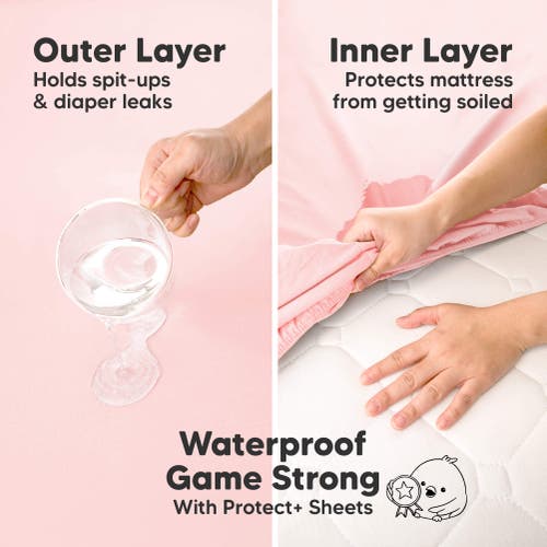 KEABABIES KEABABIES 2-PACK ISLA [PROTECT+] WATERPROOF MINI CRIB SHEETS 