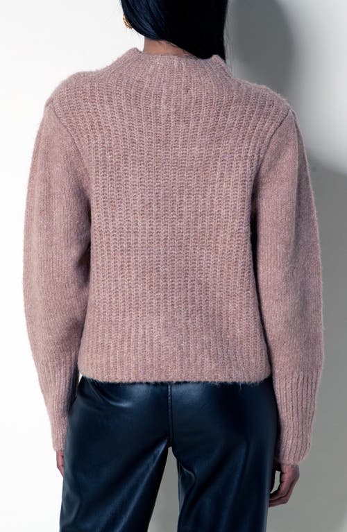Shop Tart Audrie Funnel Neck Sweater In Pale Camel