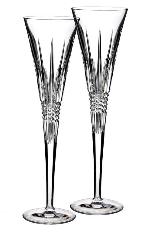 Waterford 'Lismore Diamond' Lead Crystal Champagne Flutes in Clear at Nordstrom