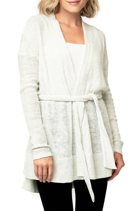 Gibsonlook My Way Belted Convertible Cardigan In Sage Earth