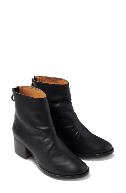 Black slouchy ankle boots best sale