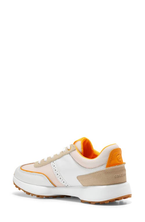 Shop Cole Haan Grand Crosscourt Meadow Sneaker In White/ch Orange