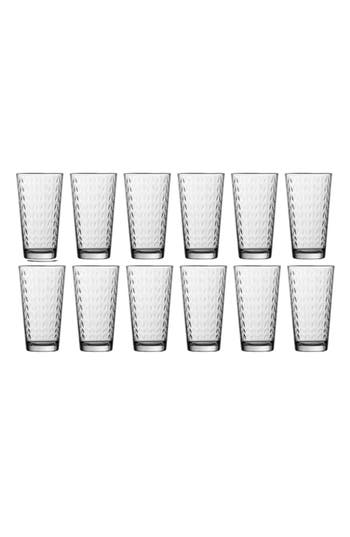 Fortessa Ornamento Olivio Set Of 12 Mixing Glasses In Clear