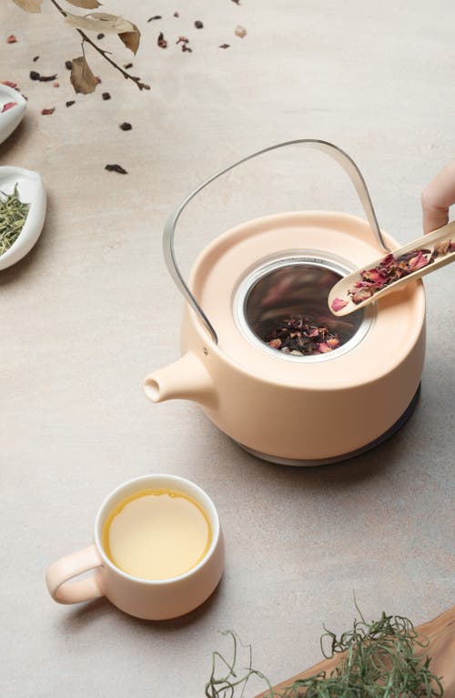 Ohom Leiph Self-heating Teapot Set In Rosy Apricot