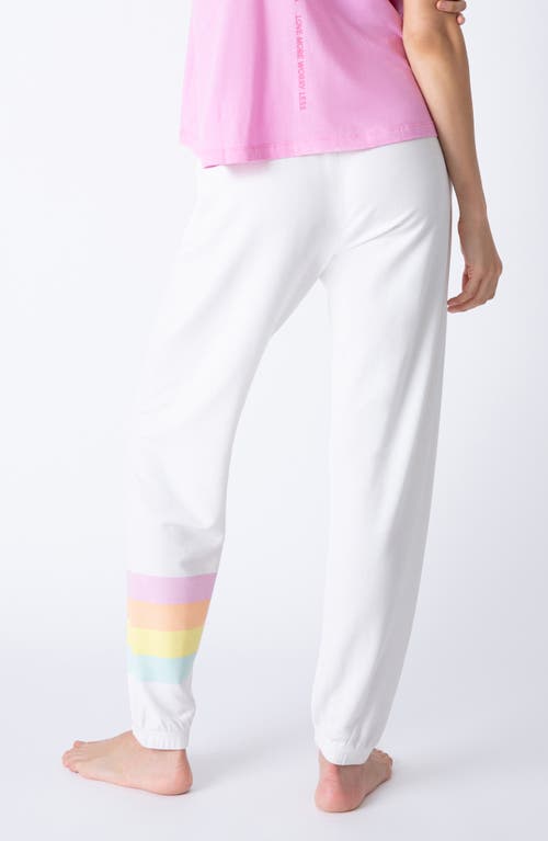 Shop Pj Salvage Shine Bright Brushed Terry Pajama Pants In Ivory