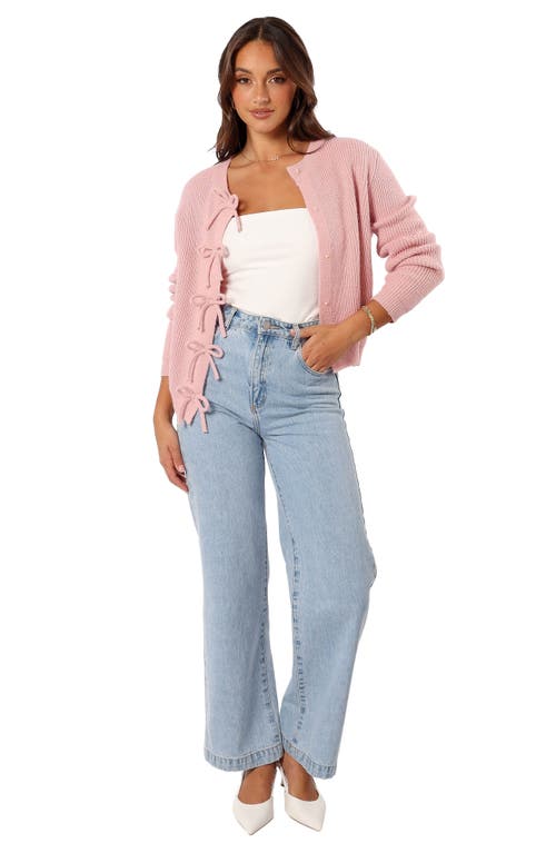 Petal And Pup Petal & Pup Wilde Bow Front Cardigan In Pink