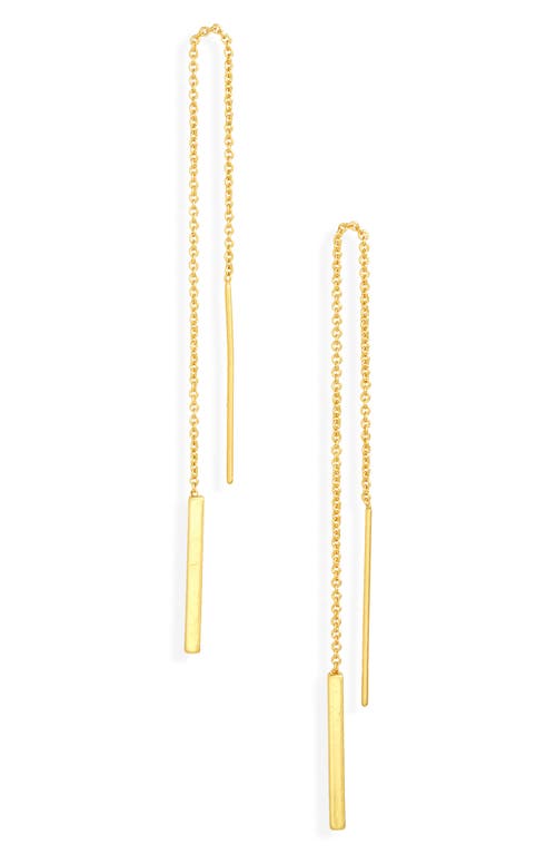 Madewell Threader Bar Earrings in Vintage Gold at Nordstrom