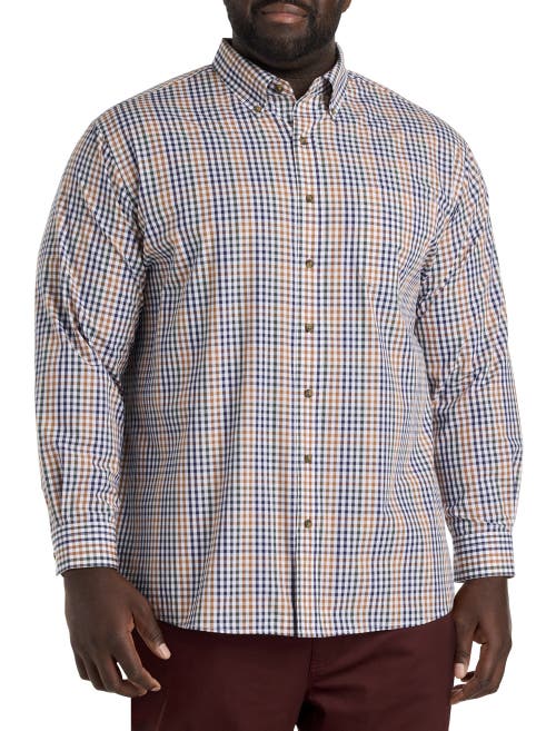 Shop Harbor Bay By Dxl Easy-care Check Sport Shirt In Blue Multi