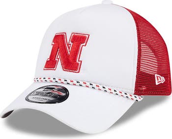 New Era Men's New Era White/Scarlet Nebraska Huskers Court Sport Foam A ...