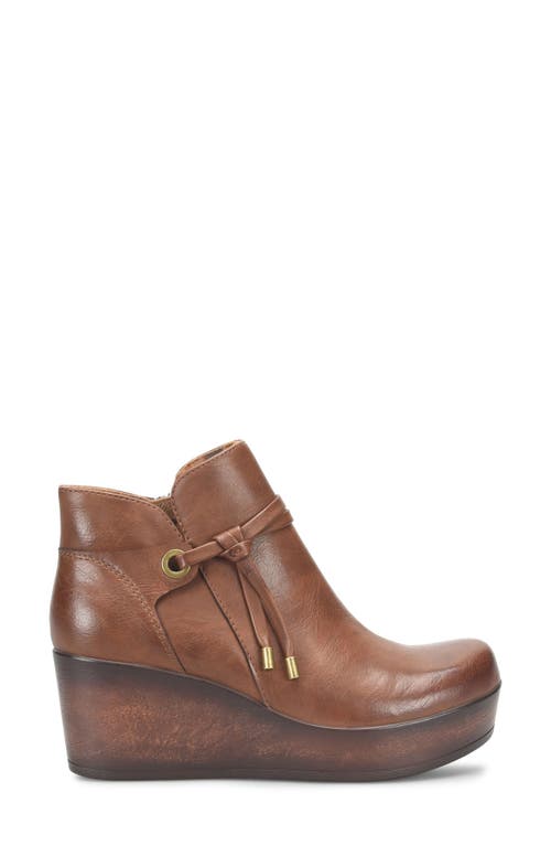 B O C By Børn Leonna Wedge Bootie In Brown Nubuck